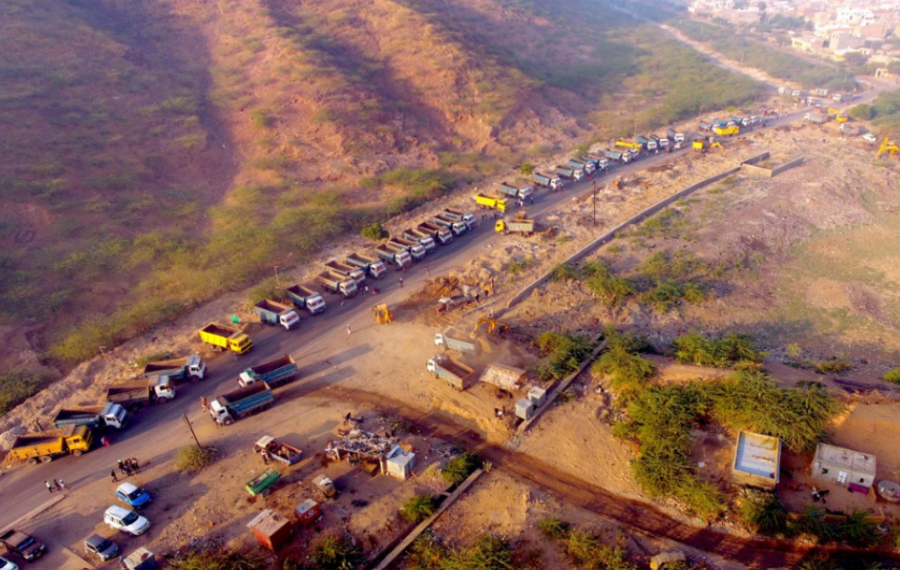 Kareli Nadi after cleanup - clean flowing water